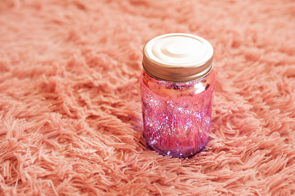 jar of glittery glue