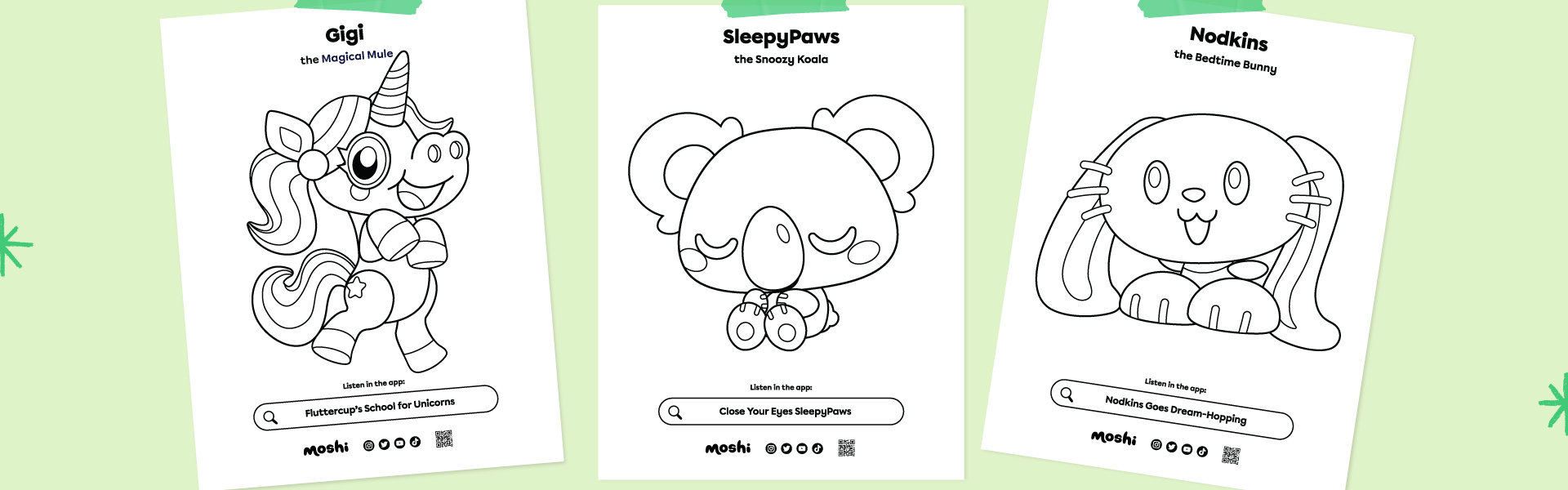 Coloring Pages for Kids - Your Favorite Moshlings 1